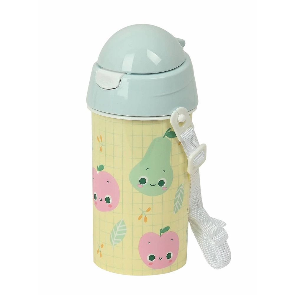 Botella 500ml Apertura Autom. con pajita "TUTI FRUTI" Preescolar