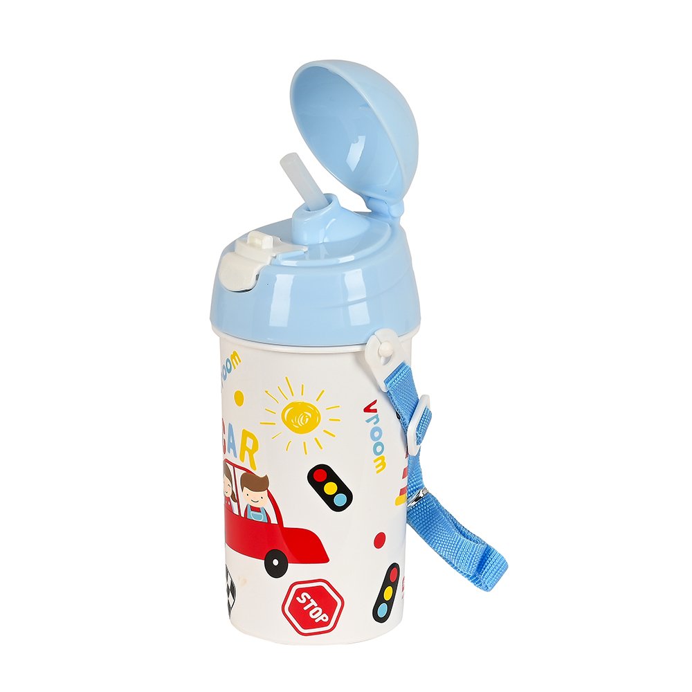 Botella 500ml con cañita «My Car» preescolar