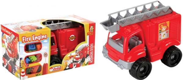 Camión Bomberos con bloques construcción