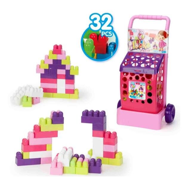 Carrito de Bloques Rosa