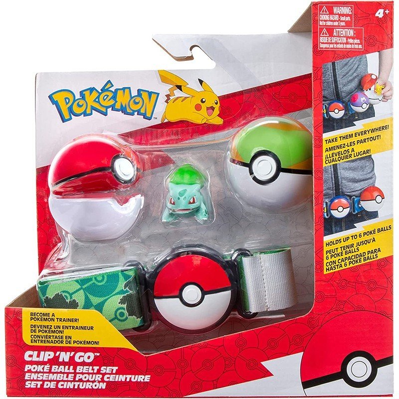 Cinturón Pokemon con Pokeball y Nido Ball de la colección Clip and GO