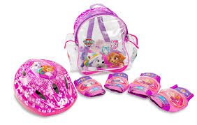 Set Casco + Protecciones Patrulla Canina Rosa