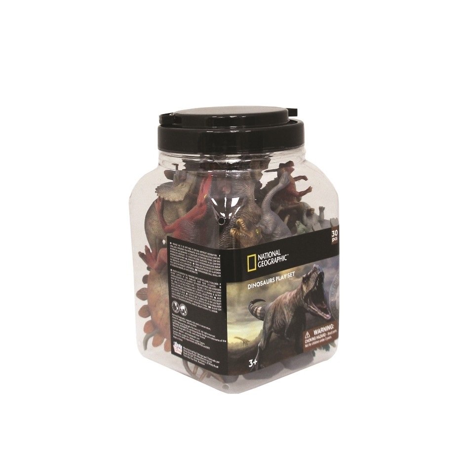 Cubo 30 Piezas Dinosaurios y Accesorios