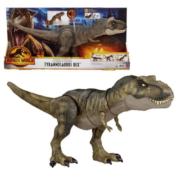 Dinosaurio T-Rex Golpea y Devora - JURASSIC WORLD