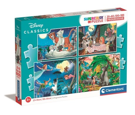 Disney Classics - 20+60+100+180 piezas - Supercolor Puzzle