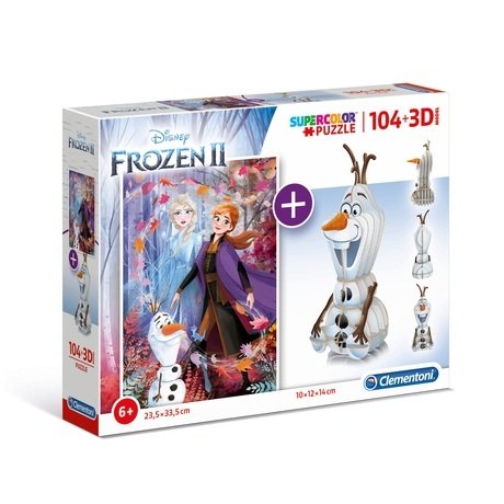 Disney Frozen 2 - 104 piezas - Puzzle 104 + 3D Model