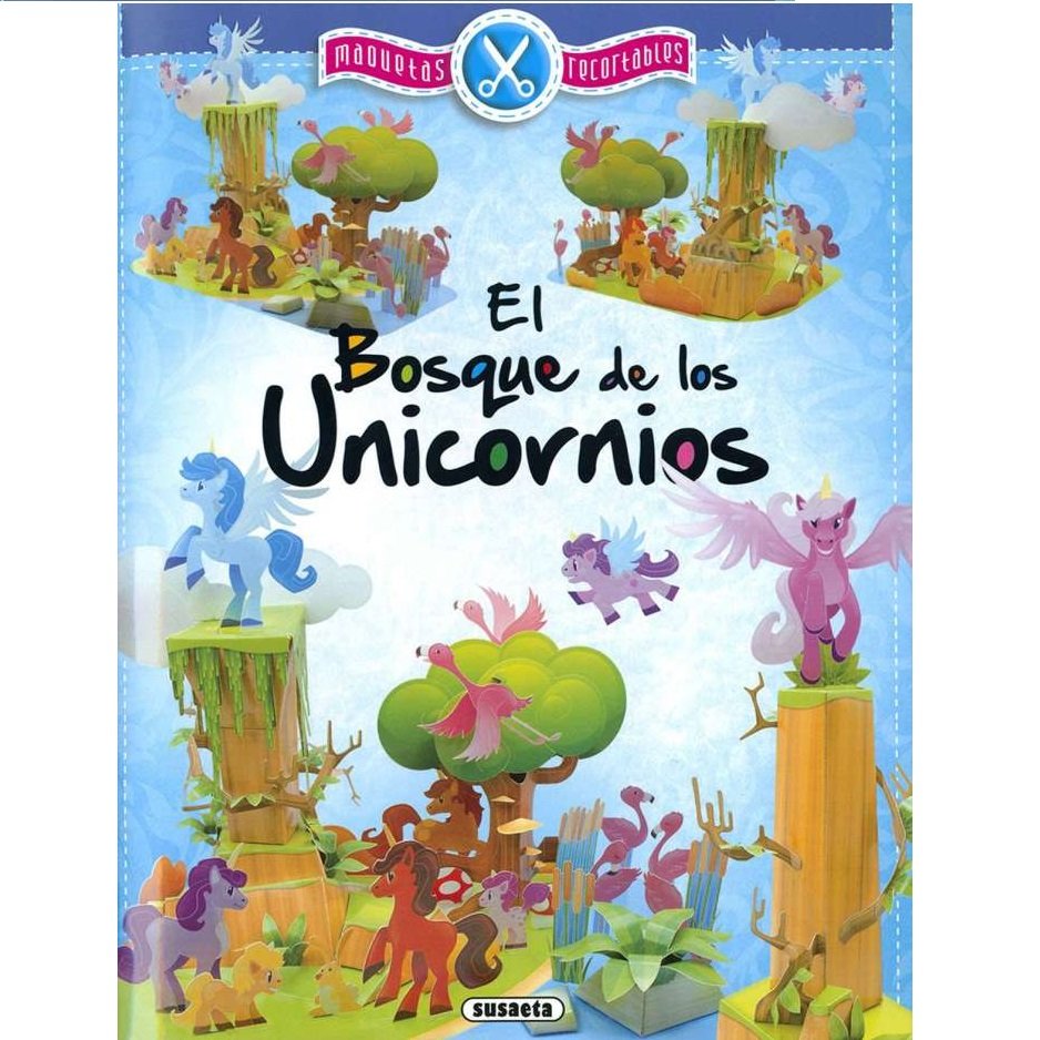 Crea tu bosque de los unicornios - Maquetas Recortables