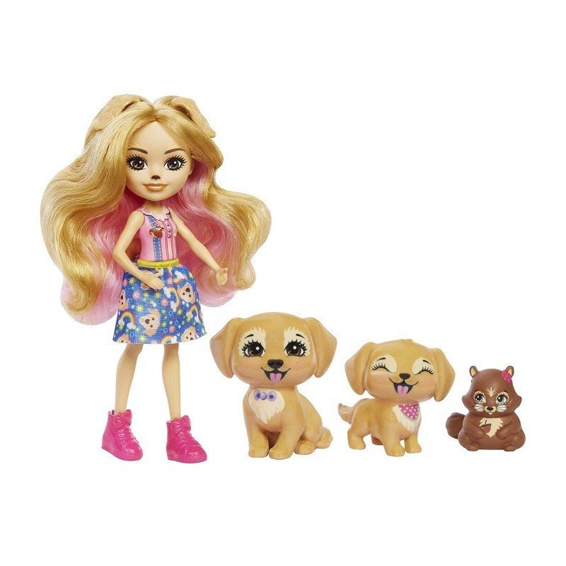 Enchantimals City Tails Gerika Familia Golden Retriever