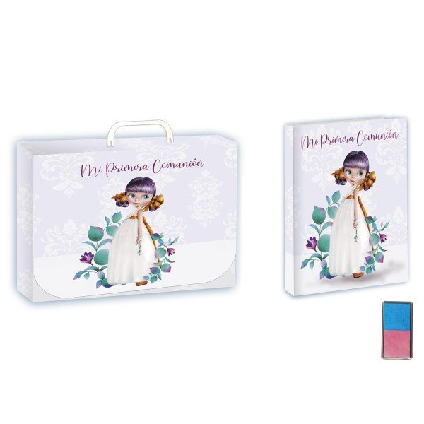 Set Maletín + Libro de Firmas y Tampón de Sellos Bicolor