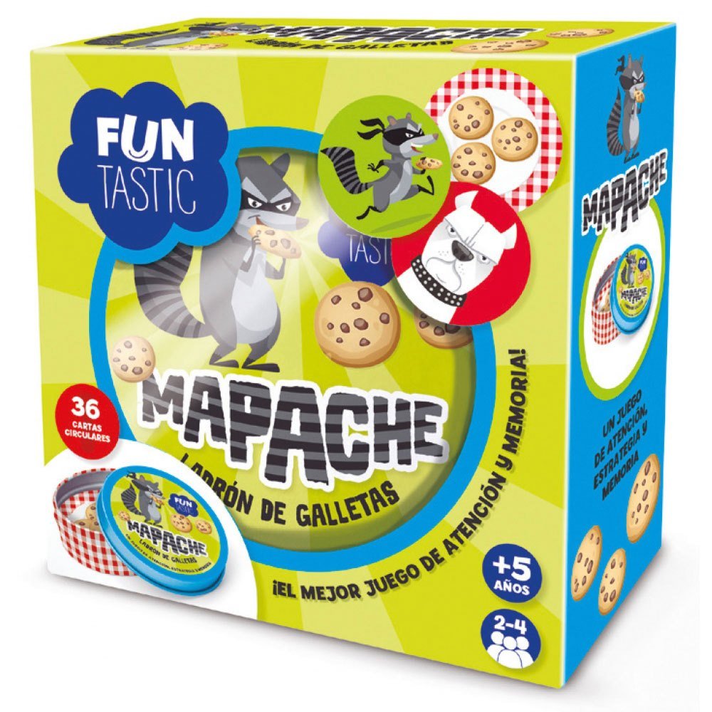 Funtastic Juego De Mesa Cartas Caja Metal Mapache