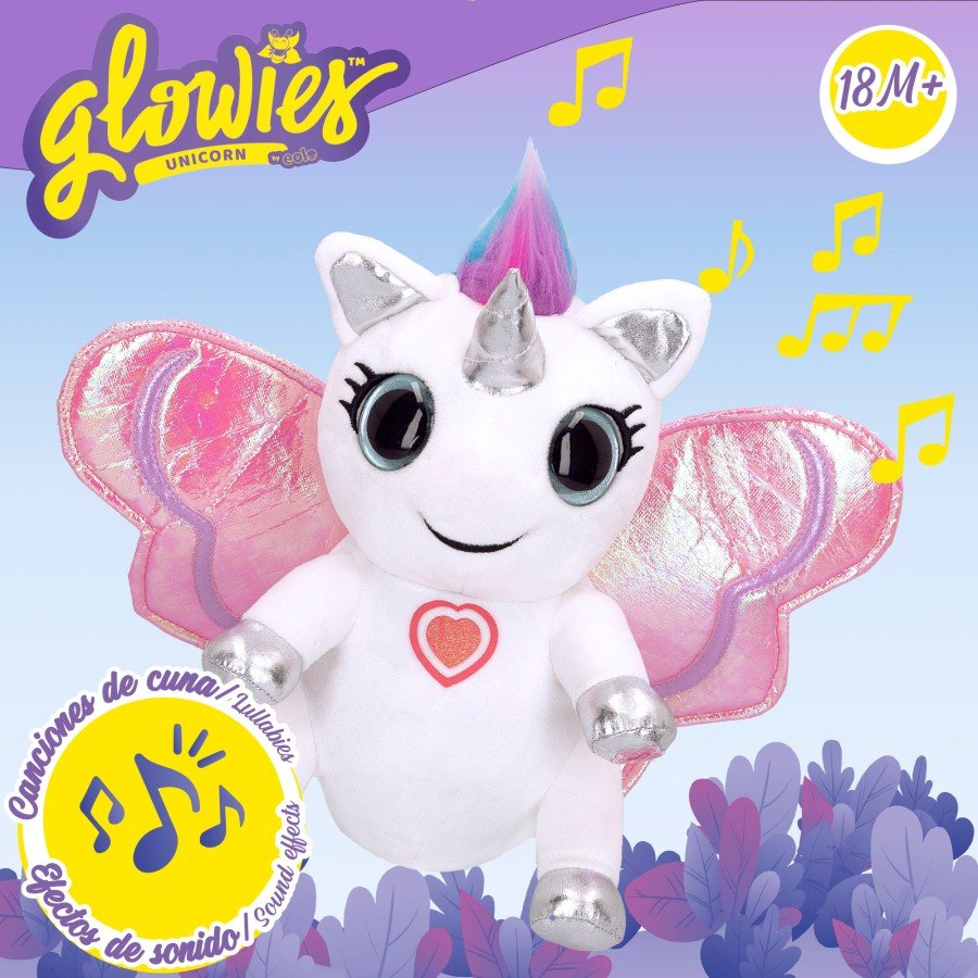 Glowies Peluche unicornio c/luz y sonido para dormir