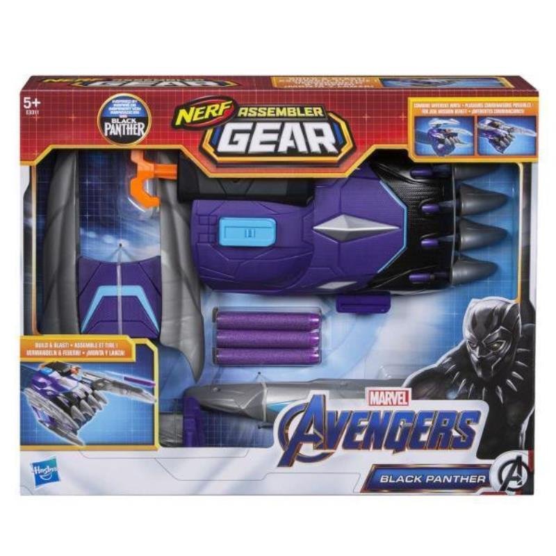 PISTOLA NERF ASSEMBLER GEAR BLACK PANTHER