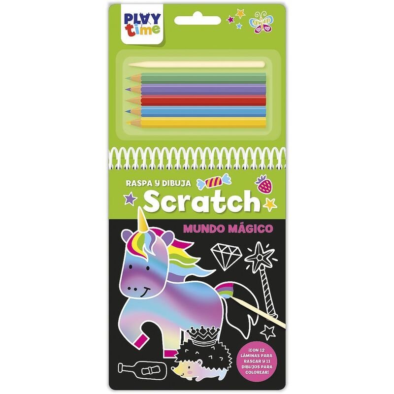 Libreta creativa Raspa y dibuja scratch 'Mundo mágico'