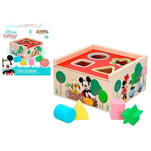Cubo 4 formas encajables madera Mickey