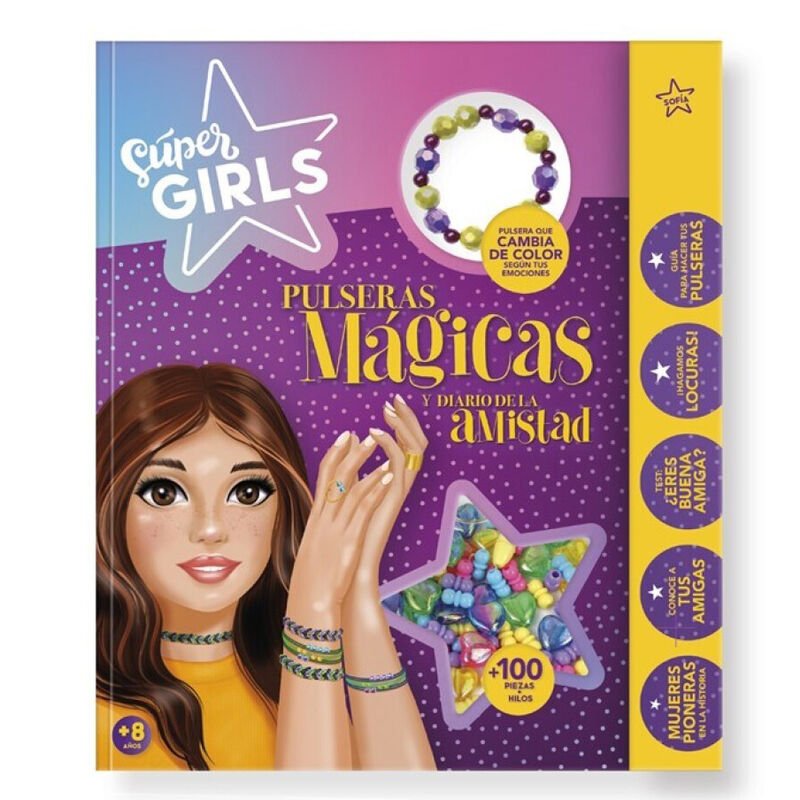 Libro creacción pulseras y diario de la amistad de Super Girls