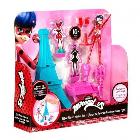 Ladybug Playset con Accion Torre Eiffel