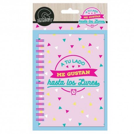 Libreta A6 "A tu lado me gustan hasta los lunes"
