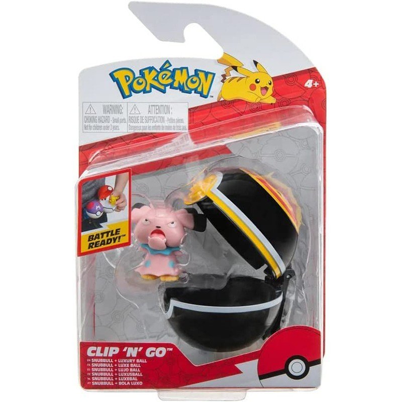 Luxury Ball con figura de Snubbull colección Pokemon Clip and GO