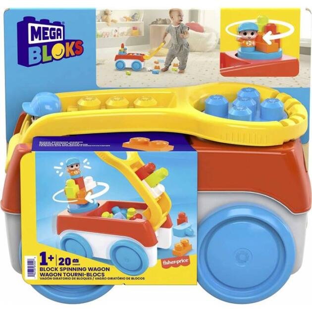 MEGA BLOKS VAGÓN GIRATORIO DE BLOQUES DE CONSTRUCCIÓN