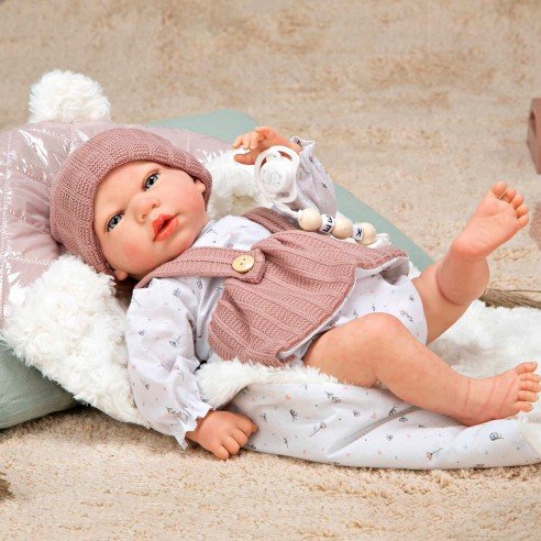 MUÑECA REBORN 40CM SANDRA ROSA C/MANTA