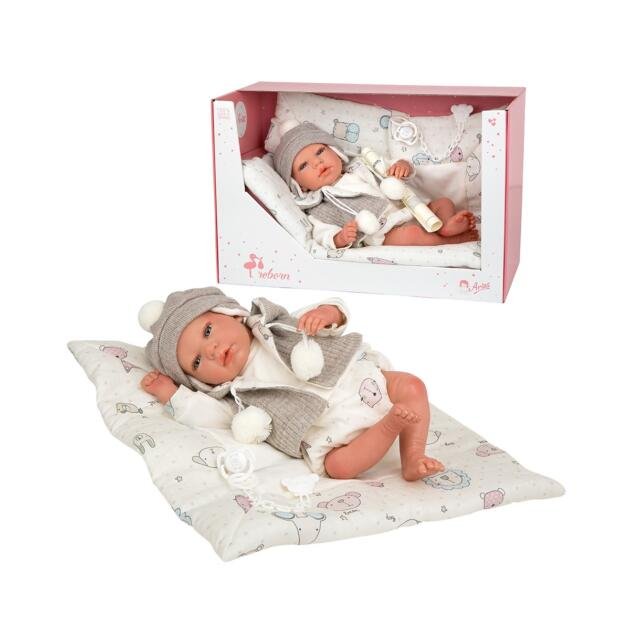 Muñeca Reborn Arias 40cm Vega con manta