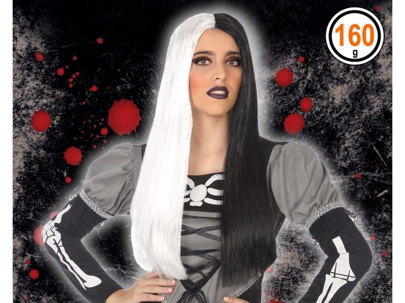 PELUCA BLANCA NEGRA CRUELA