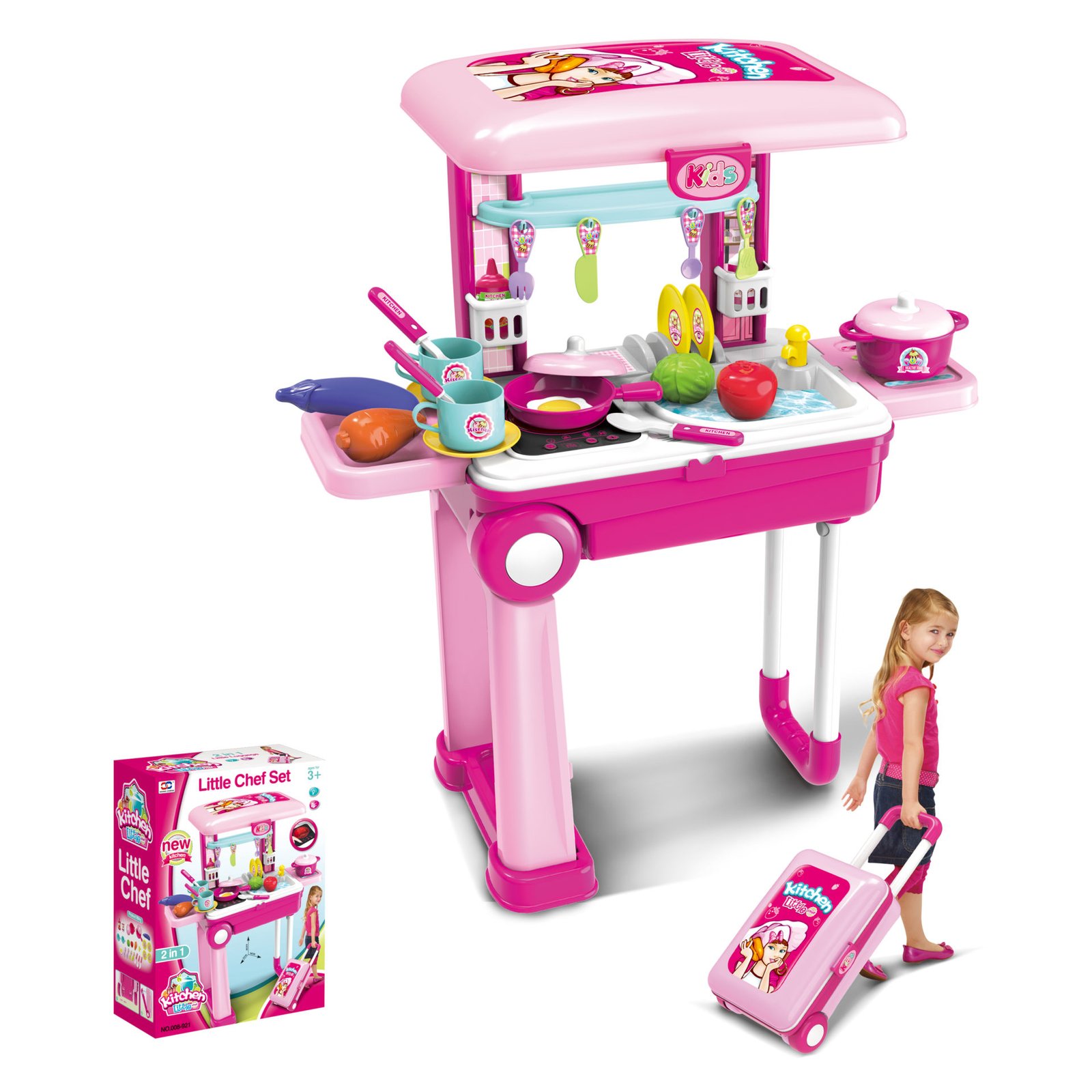 Gran Cocina Rosa Portable