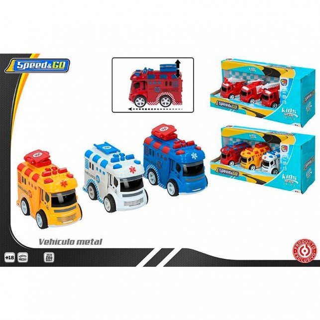 Set 3 Vehiculos de Emergencias