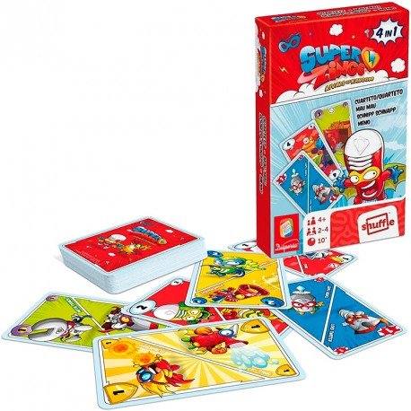 Juego de Cartas SuperZings 4 en 1