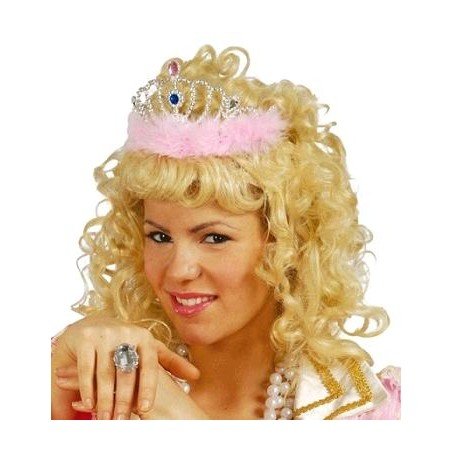 Tiara Diadema Plateada con Plumas
