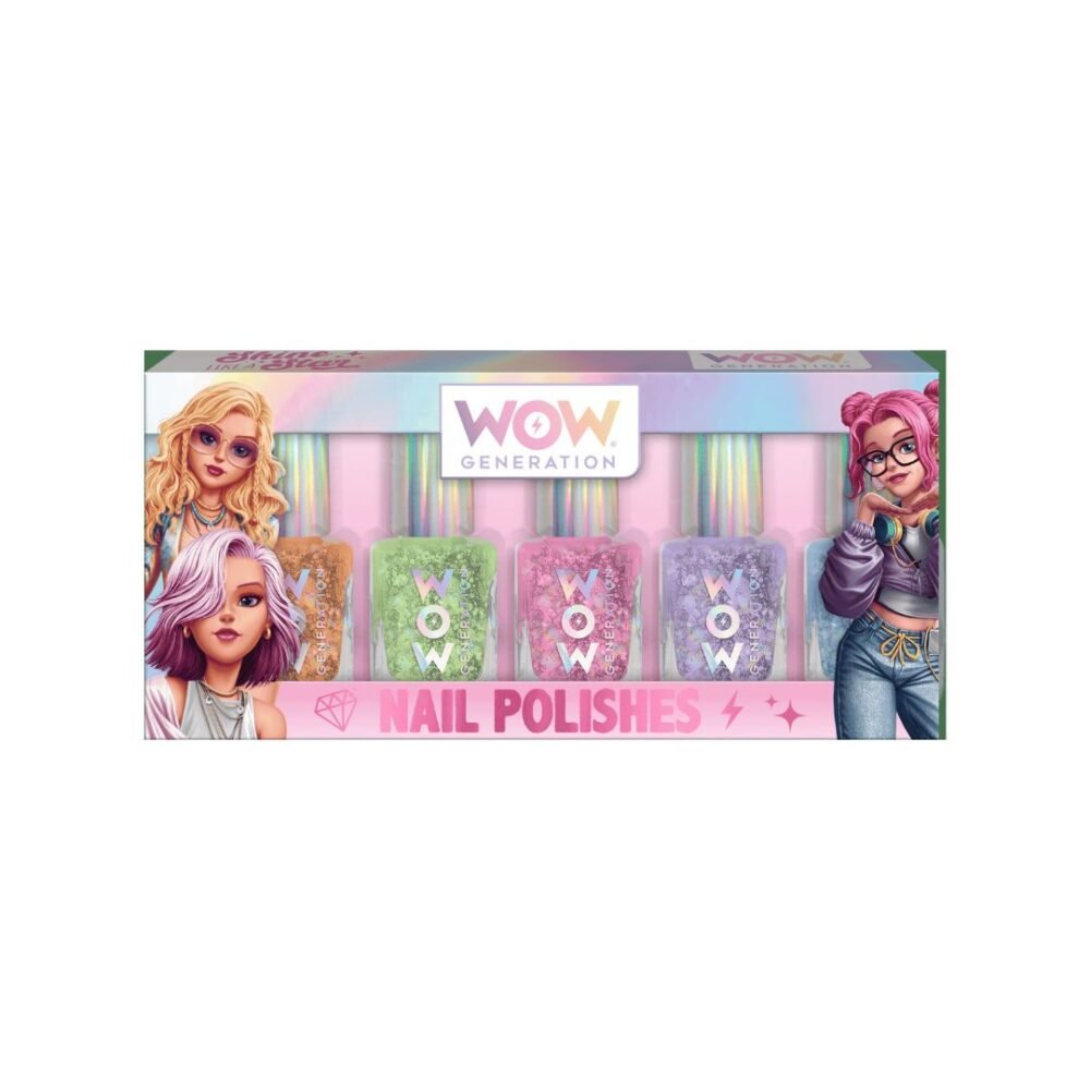Paquete de 5 botellas de esmalte de uñas WOW Generation