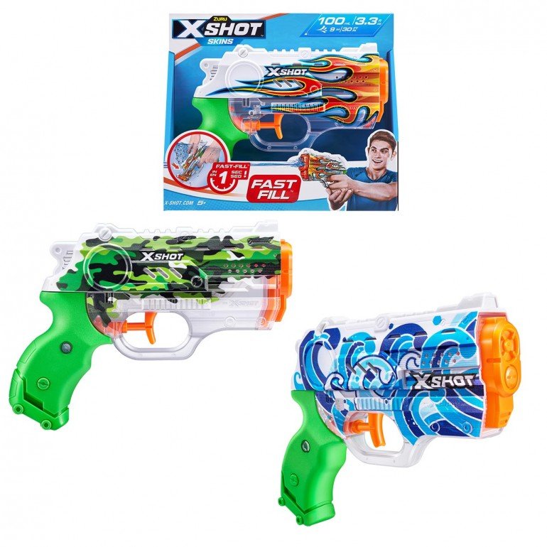 Pistola X-SHOT WATER NANO FAST-FILL SKINS BULK