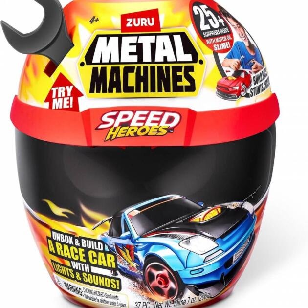 ZURU HUEVO METAL MACHINES SPEED HEROES